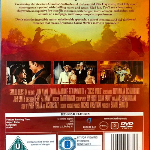 Circus World DVD δραματική ταινία με John Wayne και Claudia Cardinale