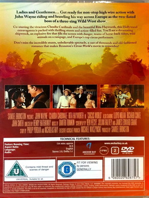 Circus World DVD δραματική ταινία με John Wayne και Claudia Cardinale