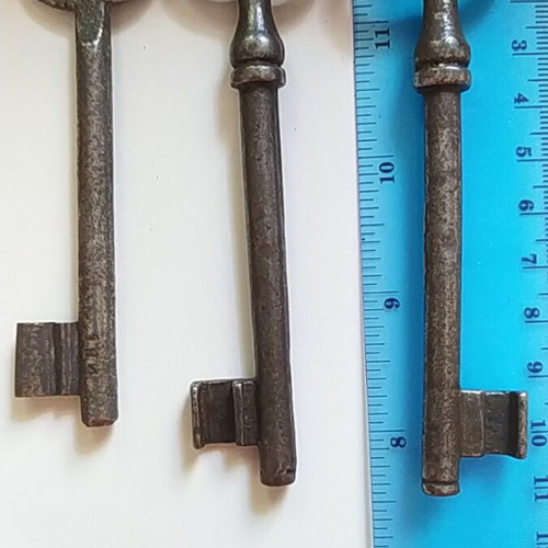 Antique forged keys used, set of 8