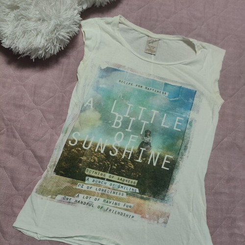 Blouse used, white beige, size S