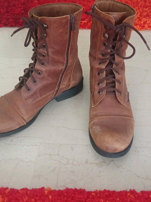 Commanchero leather ankle boots used brown size 40