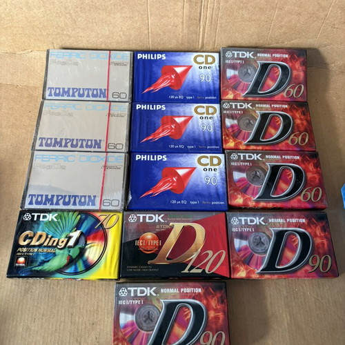Blank cassettes pack of 13 new