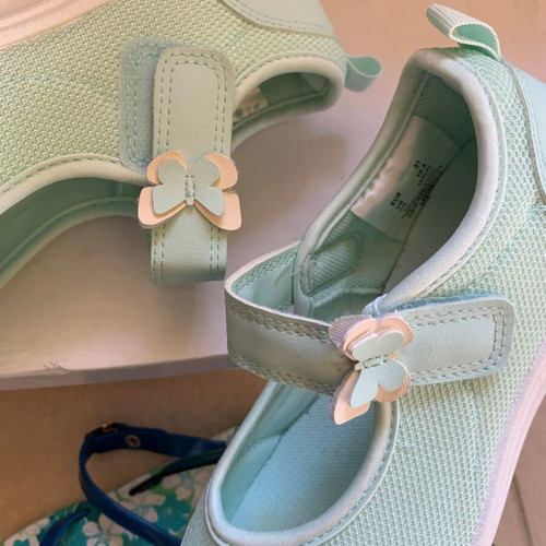 H&M Mint Green Ballerina Sneakers Size 31 Like New