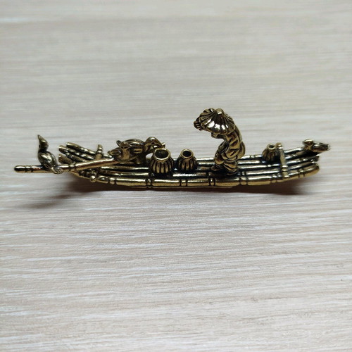 Chinese brass boat for incense sticks new
