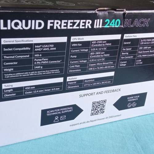 Arctic Liquid Freezer III 240mm with P12 Pro fans