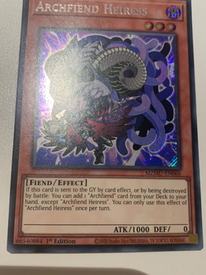 Archfiend Heiress Secret Rare Chibi Yu-Gi-Oh! Card Like New