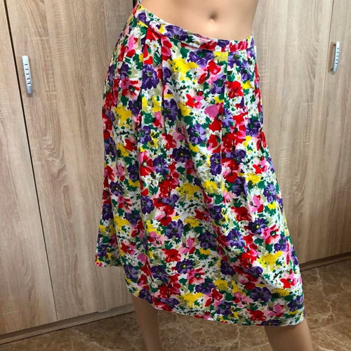 Floral linen skirt, size XL