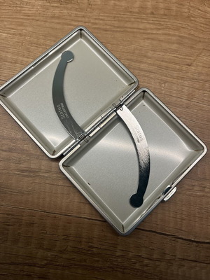 Vintage metal cigarette case set with lighter like new