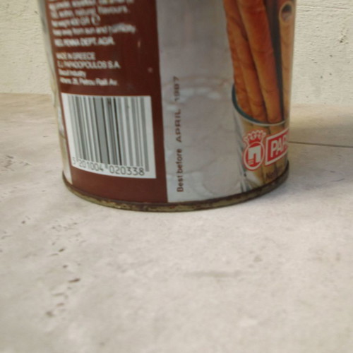 Vintage Caprice Papadopoulou collectible tin 1987 used