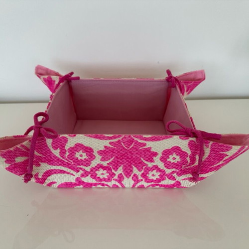 Fabric basket new with waterproof interior 18.5x18.5x9 cm