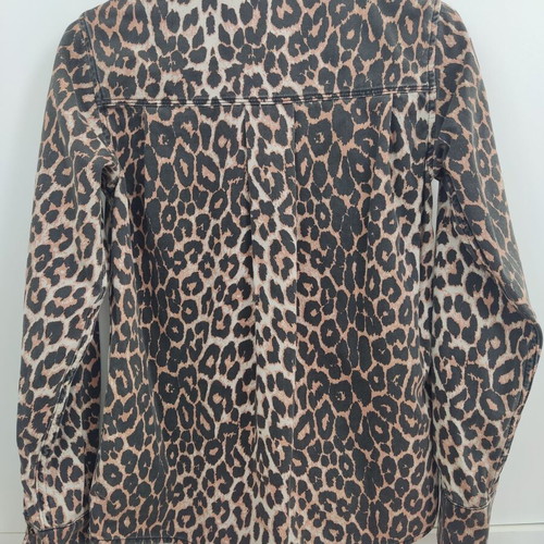 Allsaints animal print jacket shirt used, XS, brown multicolor