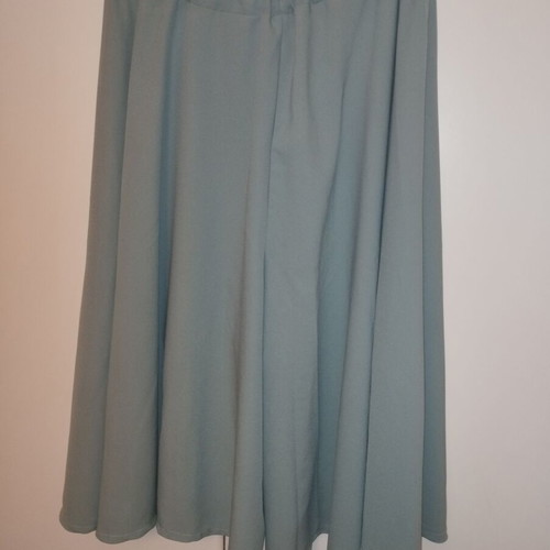 Pleated zip culottes L-XL turquoise, like new, high-quality fabric