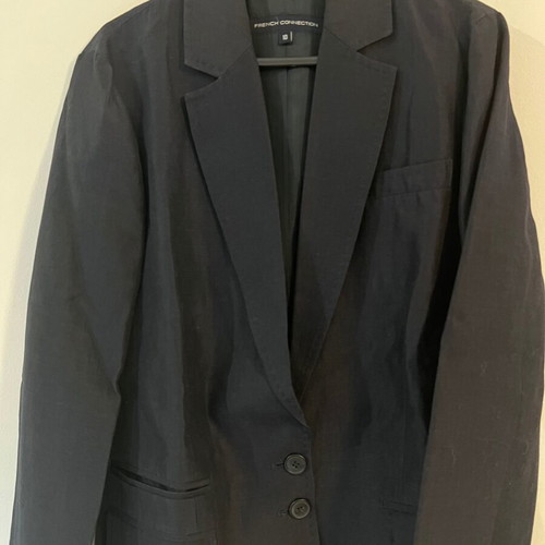 French Connection classic women's blazer, dark navy blue, UK 10