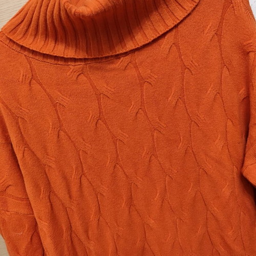 Blouse dress one size orange like new, turtleneck