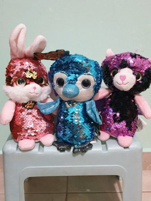 Stuffed animals with sequins new