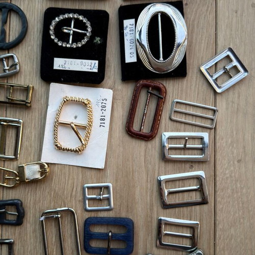 Vintage and retro belt buckles and coat fasteners collection