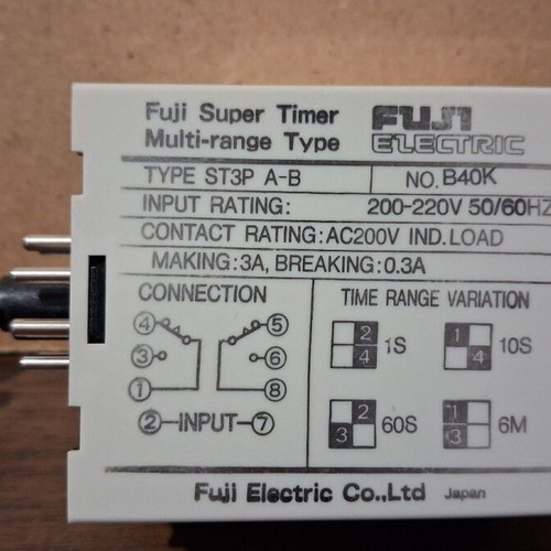 Fuji Super Timer Relay ST3P AC220V with base new