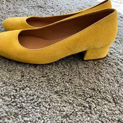 Samsoe&Samsoe Yellow Suede Shoes New, Genuine Leather Size 39