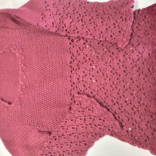 Handmade blouse used, burgundy, size M