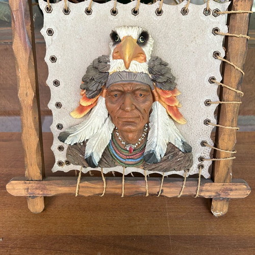 Indian sculpture on frame
