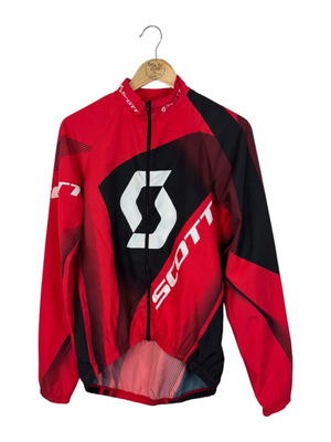 Scott men's cycling windbreaker used, size M, red