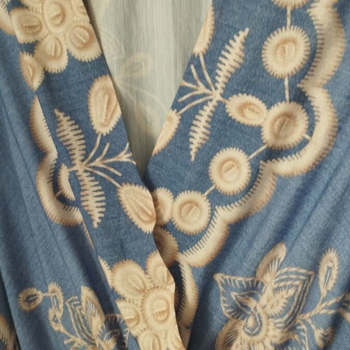 Maxi dress made in Italy one size like new, beige and blue