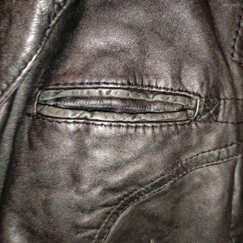 Superdry Women's Black Leather Jacket Size M Used