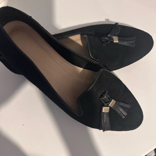 Loafers leather like new size 38 black