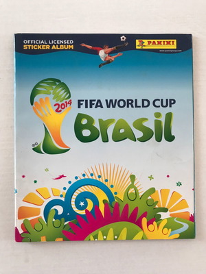 Panini World Cup Brazil 2014 album used with 56 stickers