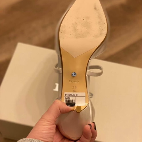 Dune London pumps new, bridal, size 39, satin with rhinestones