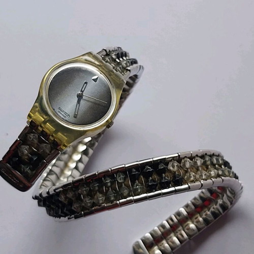 Swatch women's watch used, black and gray