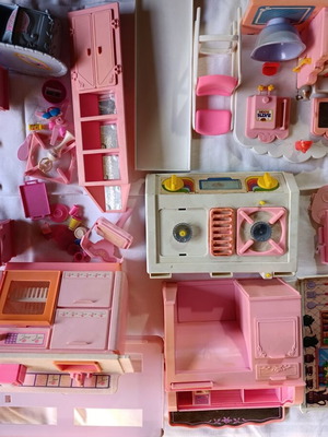 Barbie Sweet Roses Kitchen σετ παιχνιδιού μεταχειρισμένο, vintage Mattel