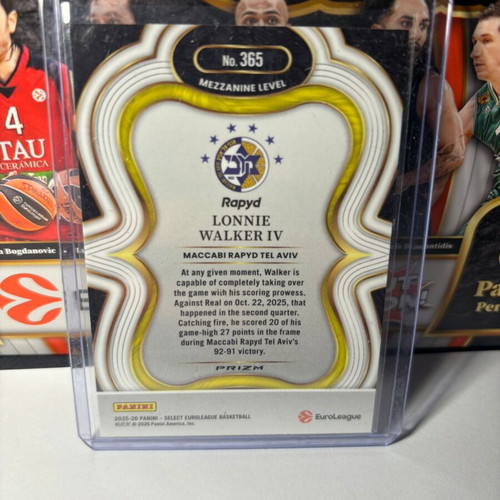 2025-26 Panini Select Euroleague Lonnie Walker IV Mezzanine Level SP card like new