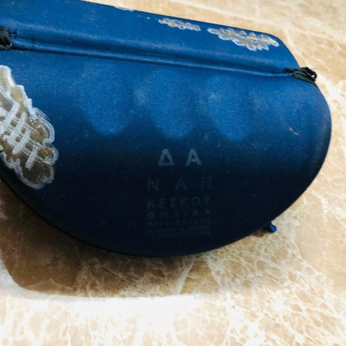 Glasses case with cleaning cloth used