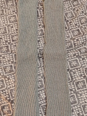Leg Warmers new, beige and gray, pair, one size