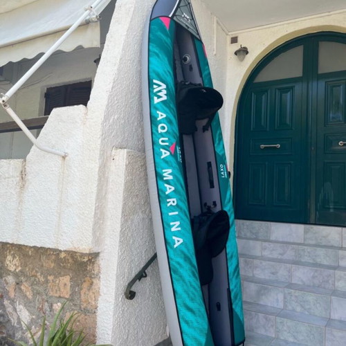 Aqua Marina Laxo 15679 Inflatable Kayak Sea 3 Person turquoise like new