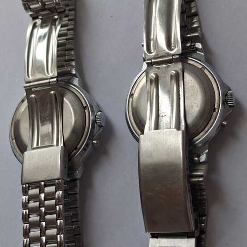Slava CCCP automatic men's watches used, set of two, grey and silver