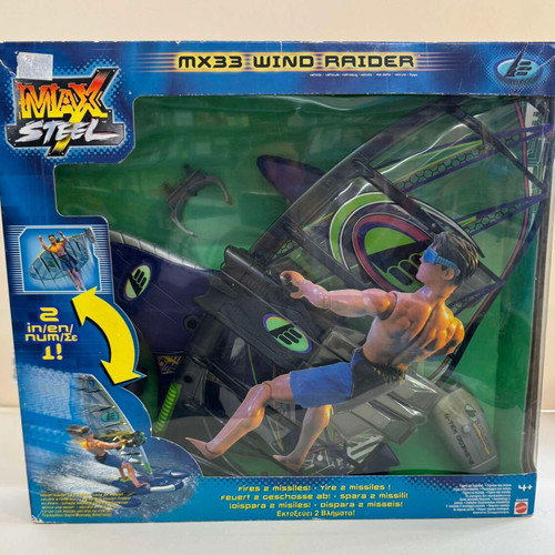 Mattel Max Steel MX33 Wind Raider 2001 model new