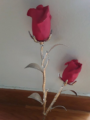 Decorative flower new with box 29x15 cm