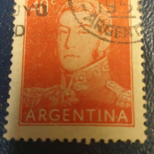 1956 40c Argentina de San Martin stamp used