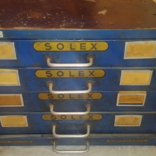 Vintage SOLEX metal cabinet used from 1960s