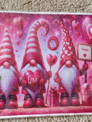 Rug 40x60 pink red with hearts new