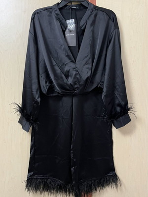 Pink Woman set shirt medium and pants large black new