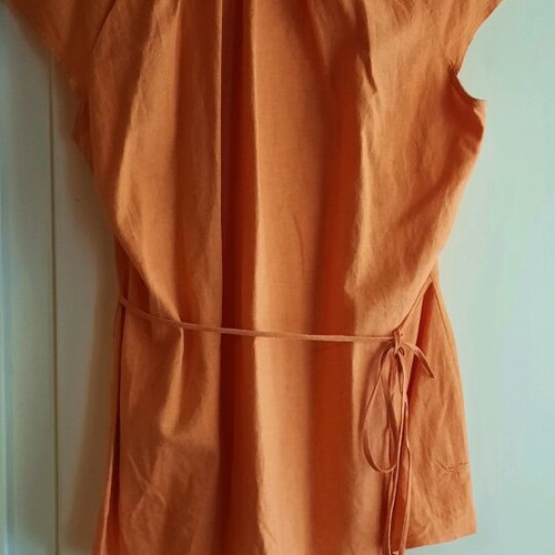 Marks & Spencer blouse linen viscose orange size UK-16 like new