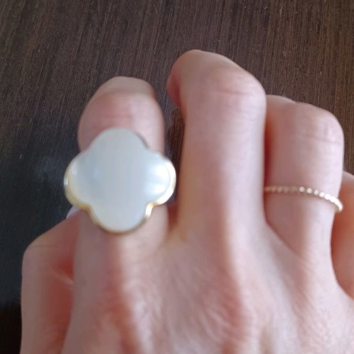 Loisir silver gold-plated ring unused, size 51-52