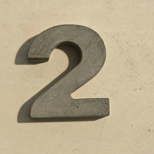 Handmade concrete number 2