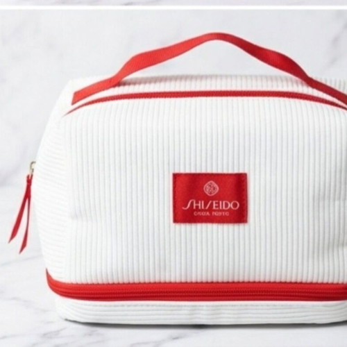 Shiseido Toiletry Bag New Red White