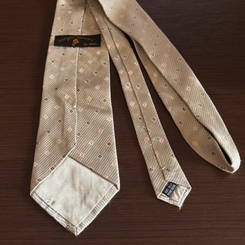 Sergio Romani silk tie like new, beige