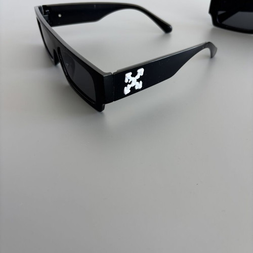 Chunky black rectangular sunglasses with cross detail used