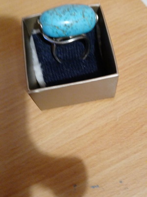 Silver 925 ring with natural stone used